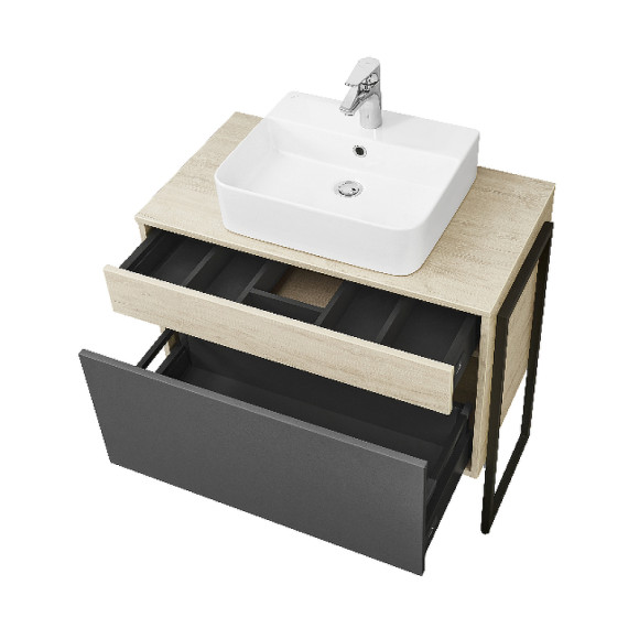 Тумба под раковину Aquaton Лофт Урбан 80 1A247601LQX60 подвесная Cерый графит Дуб орегон Тумба под раковину Aquaton Лофт Урбан 80 1A247601LQX60 подвесная Cерый графит Дуб орегон