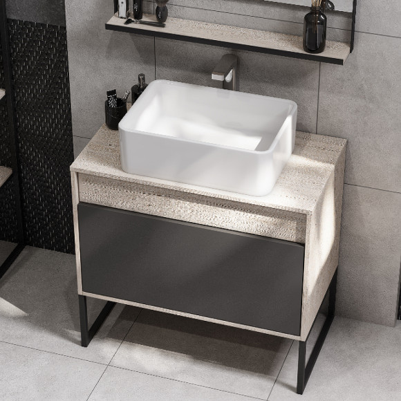 Тумба под раковину Aquaton Лофт Урбан 80 1A247601LQX60 подвесная Cерый графит Дуб орегон Тумба под раковину Aquaton Лофт Урбан 80 1A247601LQX60 подвесная Cерый графит Дуб орегон