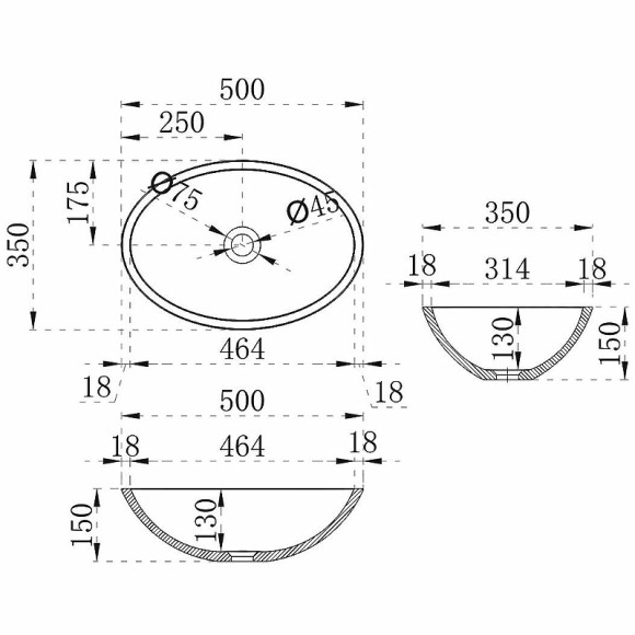 Раковина-чаша Vincea 50 VBS-6T11B Черная Раковина-чаша Vincea 50 VBS-6T11B Черная