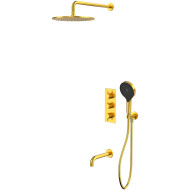 Душевая система Whitecross Y brushed gold YSET11TOPGLB с термостатом Брашированное золото Душевая система Whitecross Y brushed gold YSET11TOPGLB с термостатом Брашированное золото
