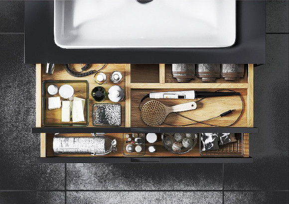 Тумба под раковину Excellent Tuto 60 MLEX.0103.600.BKBL подвесная Черный матовый Дуб