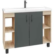 Тумба под раковину Grossman Флай 100 101002 Дуб сонома Серая Тумба под раковину Grossman Флай 100 101002 Дуб сонома Серая