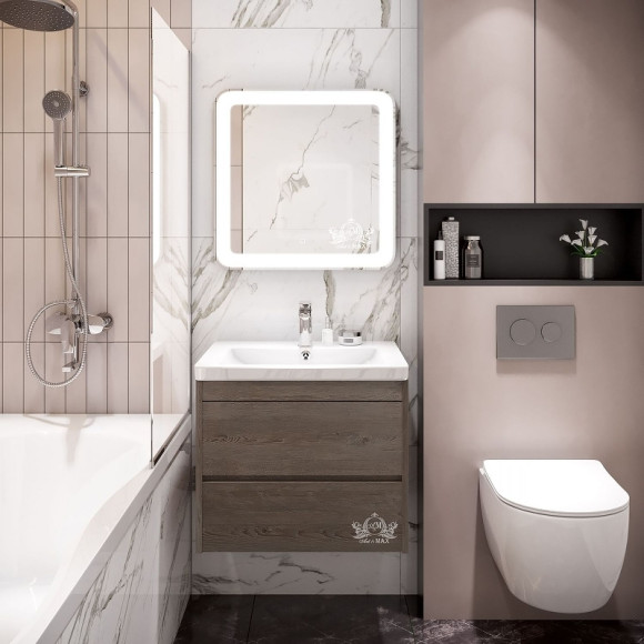 Зеркало Art&Max Latina AM-Lat-800-800-DS-F с подсветкой с сенсорным выключателем