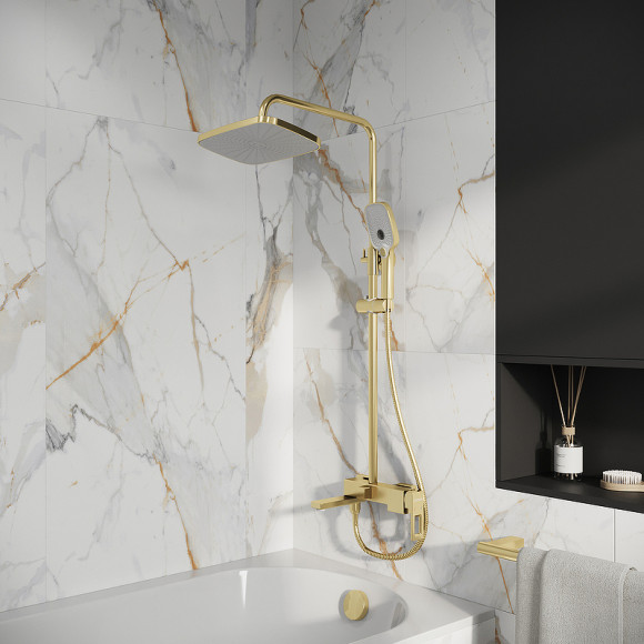 Душевая система Grossman Pragma 500.K35.03.320 Золото брашированное Душевая система Grossman Pragma 500.K35.03.320 Золото брашированное