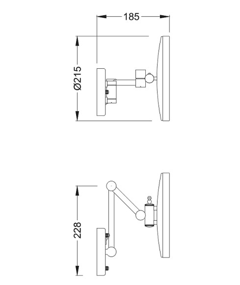 Косметическое зеркало Timo Saona 13074/00 с подсветкой Хром