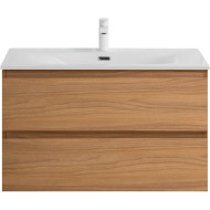 Тумба под раковину Cezares Molveno 80 MOLVENO-80-2C-SO-NC подвесная Noce Chiaro