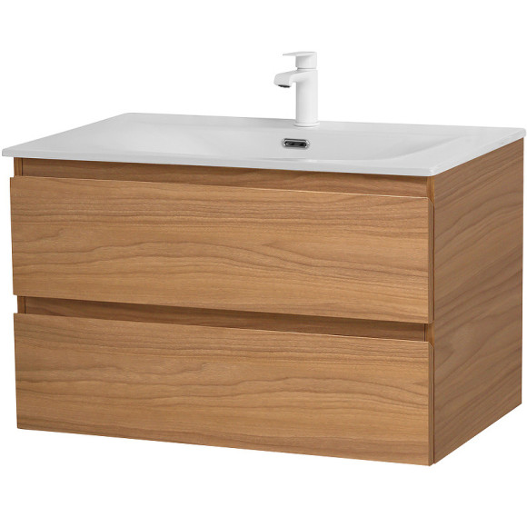 Тумба под раковину Cezares Molveno 80 MOLVENO-80-2C-SO-NC подвесная Noce Chiaro