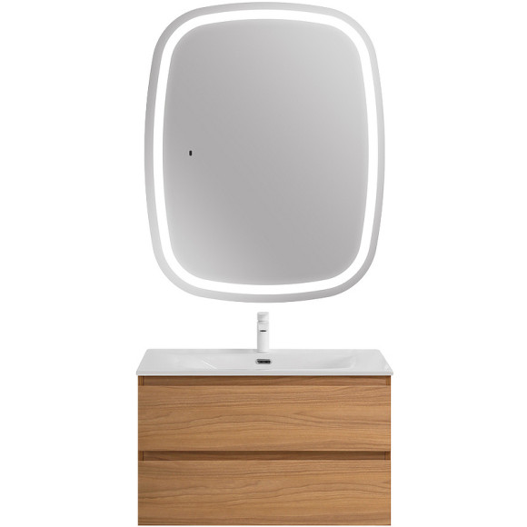 Тумба под раковину Cezares Molveno 80 MOLVENO-80-2C-SO-NC подвесная Noce Chiaro