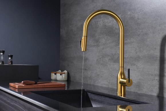 Смеситель для кухни Paulmark Universal Un213880-BG Брашированное золото Смеситель для кухни Paulmark Universal Un213880-BG Брашированное золото