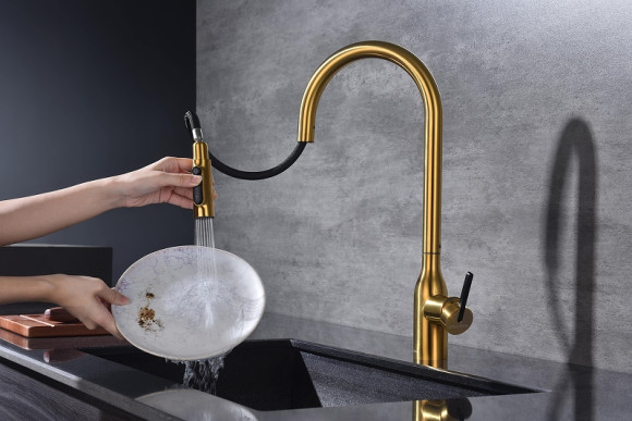 Смеситель для кухни Paulmark Universal Un213880-BG Брашированное золото Смеситель для кухни Paulmark Universal Un213880-BG Брашированное золото