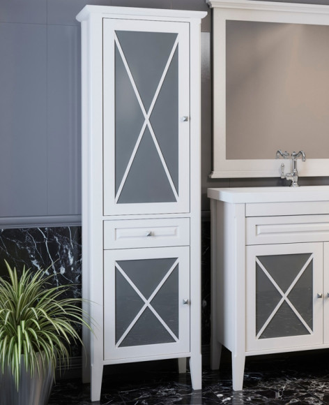 Шкаф пенал Opadiris Палермо 53 L Z0000008258 Белый матовый Шкаф пенал Opadiris Палермо 53 L Z0000008258 Белый матовый