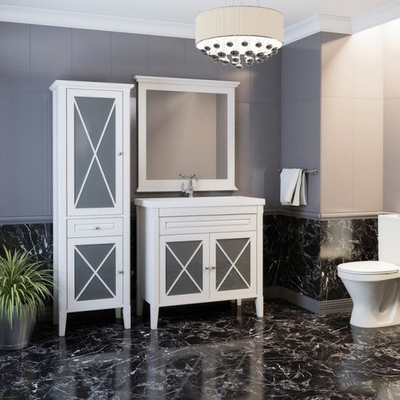 Шкаф пенал Opadiris Палермо 53 L Z0000008258 Белый матовый Шкаф пенал Opadiris Палермо 53 L Z0000008258 Белый матовый