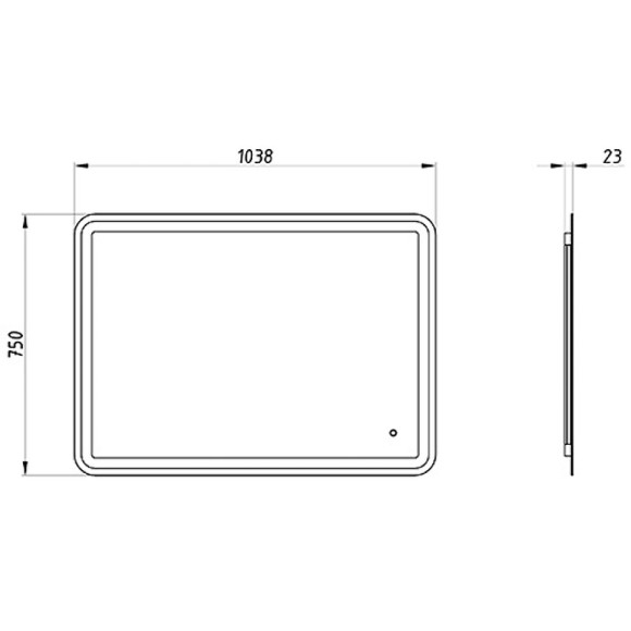 Зеркало ASB-Woodline Марика 105 12220 с подсветкой с сенсорным выключателем Зеркало ASB-Woodline Марика 105 12220 с подсветкой с сенсорным выключателем