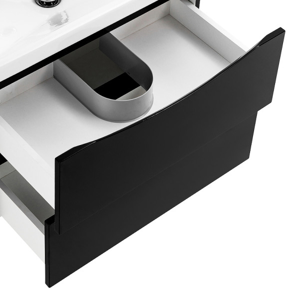 Тумба под раковину BelBagno Marino-Cer 70 MARINO-CER-700-2C-SO-NL-P подвесная Nero Lucido