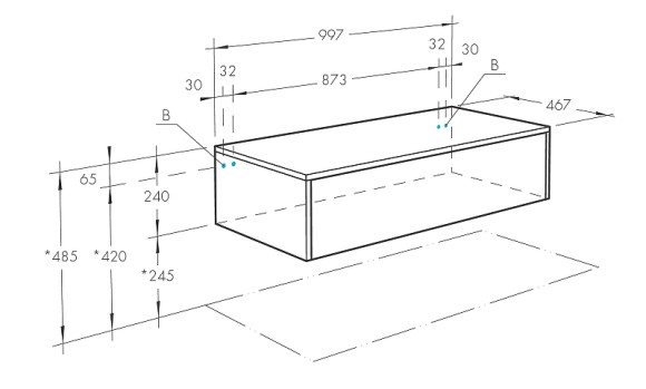 Тумба Aquaton Сакура 100 1A234803SKW80 подвесная Ольха наварра Белый глянец