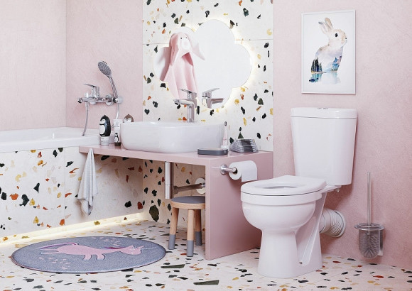 Унитаз компакт Santek Каспер Детский Стандарт 1WH501741 с бачком и сиденьем