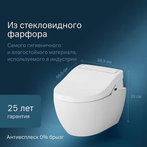 Унитаз биде AM.PM Awe C111739SC подвесной с сиденьем Микролифт