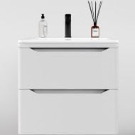 Тумба под раковину Style Line Марелла 70 Люкс Plus СС-00002407 подвесная Белый матовый антискрейтч