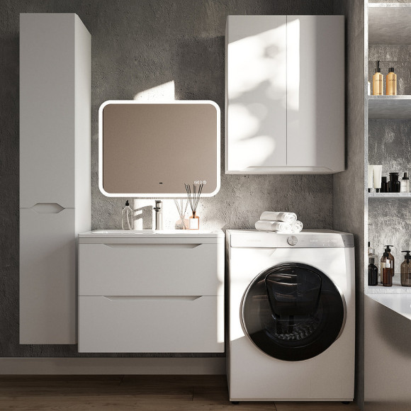 Тумба под раковину Style Line Марелла 70 Люкс Plus СС-00002407 подвесная Белый матовый антискрейтч Тумба под раковину Style Line Марелла 70 Люкс Plus СС-00002407 подвесная Белый матовый антискрейтч