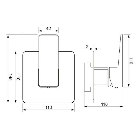 Смеситель для душа Omnires PM7445IN Инокс Смеситель для душа Omnires PM7445IN Инокс