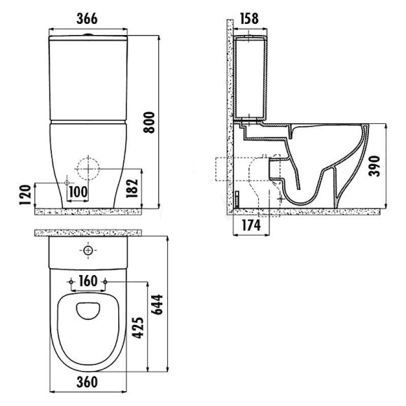 Унитаз биде Creavit Mare MA361-00CB00E-0000 Белый без бачка и сиденья Унитаз биде Creavit Mare MA361-00CB00E-0000 Белый без бачка и сиденья