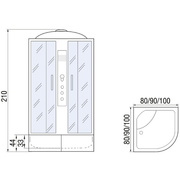 Душевая кабина River Dunay 80x80 ТН 10000003139 с поддоном Душевая кабина River Dunay 80x80 ТН 10000003139 с поддоном