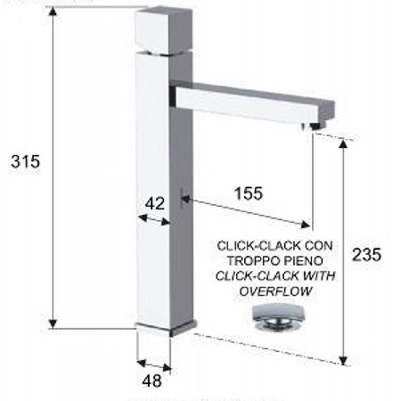 Смеситель для раковины Remer SQ3 S10L Хром Смеситель для раковины Remer SQ3 S10L Хром