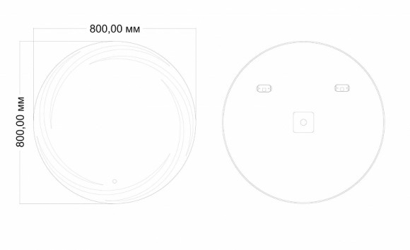Зеркало Art&Max Romanic AM-Rom-800-800-DS-F с подсветкой с сенсорным выключателем Зеркало Art&Max Romanic AM-Rom-800-800-DS-F с подсветкой с сенсорным выключателем