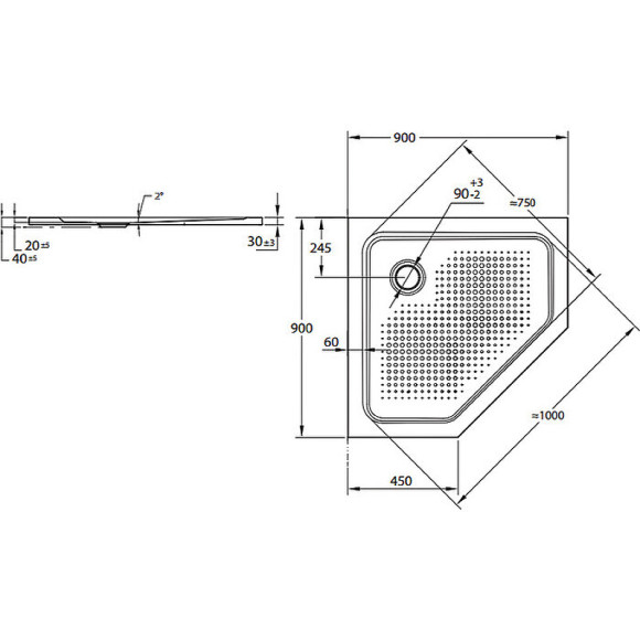 Стальной поддон для душа BLB Universal Pentagonal 90х90 CP90 Белый Стальной поддон для душа BLB Universal Pentagonal 90х90 CP90 Белый