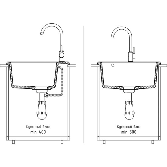 Кухонная мойка GranFest Quarz GF-Z48 Темно-серая Кухонная мойка GranFest Quarz GF-Z48 Темно-серая