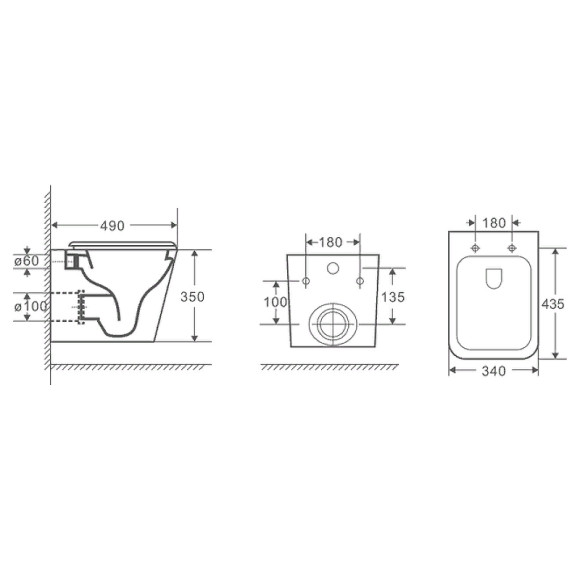 Комплект унитаза с инсталляцией Azario Teramo AZ-8010-1000+AZ-0052 с сиденьем Микролифт