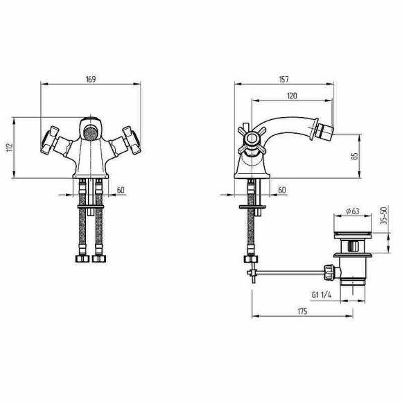 Смеситель для биде Migliore Korona 28505 Золото