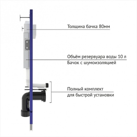 Комплект унитаза CeramaLux 2197 с инсталляцией Berges Novum L3 040213 с сиденьем Микролифт и клавишей смыва Хром Комплект унитаза CeramaLux 2197 с инсталляцией Berges Novum L3 040213 с сиденьем Микролифт и клавишей смыва Хром