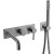 Смеситель для ванны Boheme Uno 464-3-SGM Оружейная сталь глянцевая