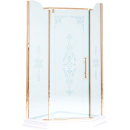 Душевой уголок Migliore Diadema Penta 90x90 24162 профиль Бронза стекло прозрачное с декором