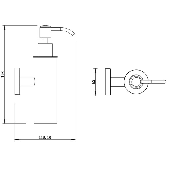 Дозатор для жидкого мыла Whitecross Ergo gunmetal ER2242GM Оружейная сталь Дозатор для жидкого мыла Whitecross Ergo gunmetal ER2242GM Оружейная сталь