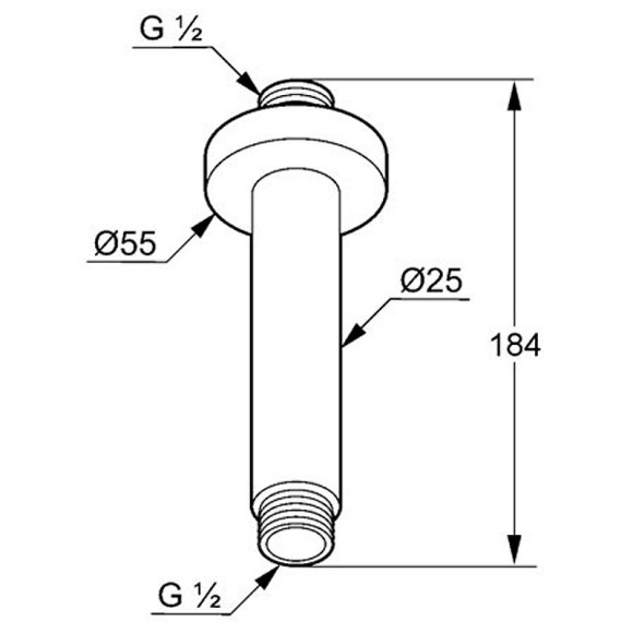 Кронштейн для верхнего душа Kludi A-Qa 66515N0-00 Золото брашированное
