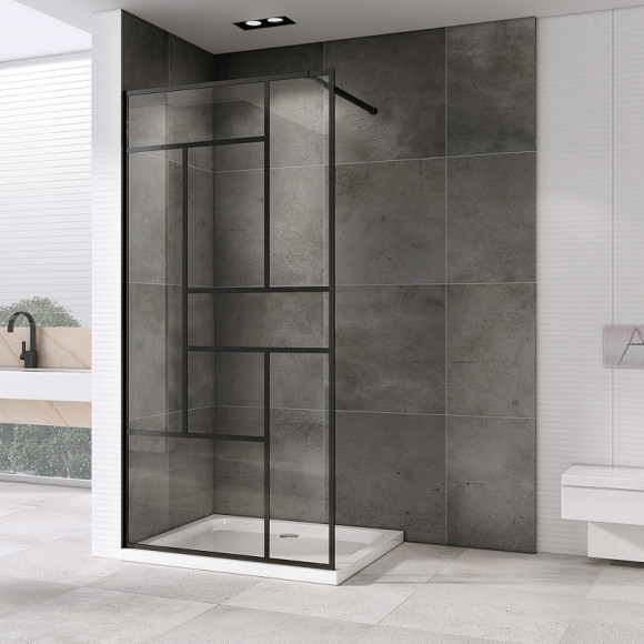 Душевая перегородка Abber Immer Offen 100 AG63100B8 профиль Черный стекло прозрачное Душевая перегородка Abber Immer Offen 100 AG63100B8 профиль Черный стекло прозрачное