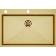 Кухонная мойка Paulmark Kroner-Edge 75 PM777551-BG Брашированное золото