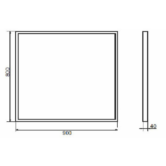 Зеркало Comforty Бредфорд 90 00004147988 Черное
