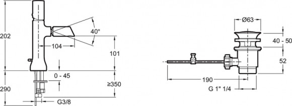 Смеситель для биде Jacob Delafon Toobi E8961-BN Полированный никель Смеситель для биде Jacob Delafon Toobi E8961-BN Полированный никель