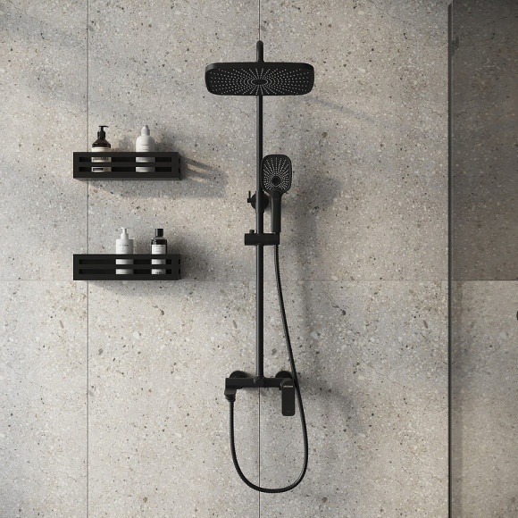 Душевая система Grossman Advans 500.K35.09.210 Черная матовая Душевая система Grossman Advans 500.K35.09.210 Черная матовая