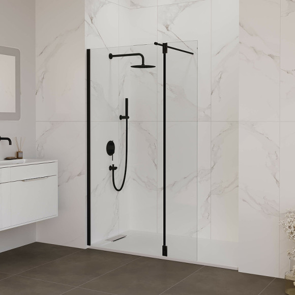 Душевая стенка RGW Z-070B 30 352207003-14 профиль Черный стекло прозрачное Душевая стенка RGW Z-070B 30 352207003-14 профиль Черный стекло прозрачное