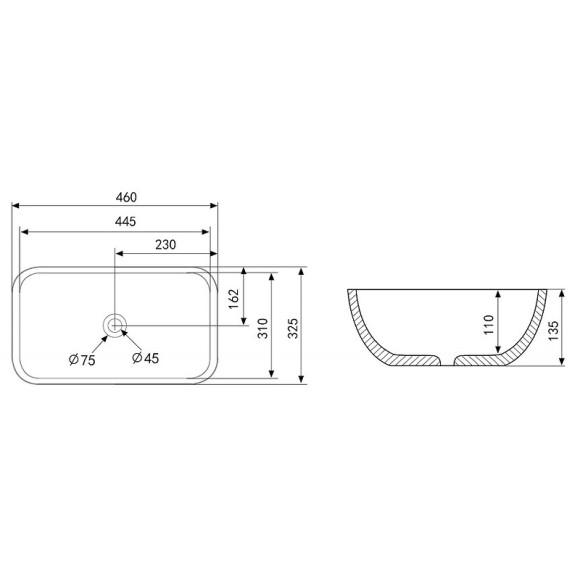 Раковина-чаша Abber Rechteck 46 AC2200 Белая Раковина-чаша Abber Rechteck 46 AC2200 Белая