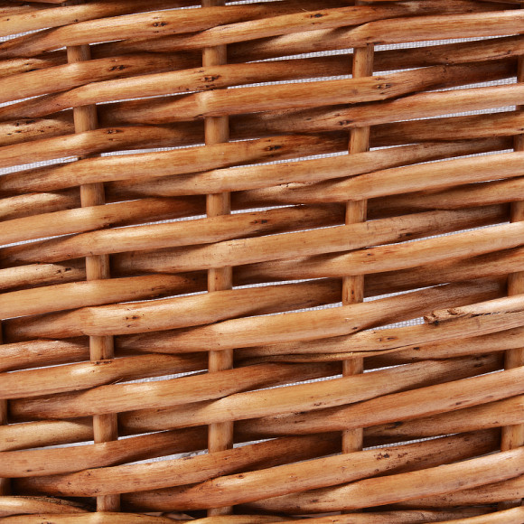 Корзина для белья WasserKRAFT Leine WB-350-M с крышкой Светло-коричневая