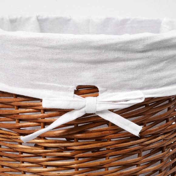 Корзина для белья WasserKRAFT Leine WB-350-M с крышкой Светло-коричневая