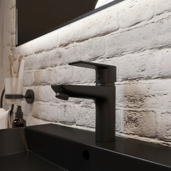 Смеситель для раковины Kludi Pure Style 402923975 Черный матовый Смеситель для раковины Kludi Pure Style 402923975 Черный матовый