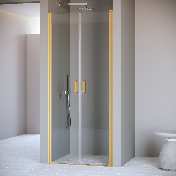 Душевая дверь RGW Passage PA-104Gb 120 060810412-16 профиль Золото брашированное стекло прозрачное