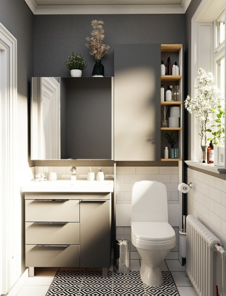 Шкаф пенал 1MarKa Gaula 60Н У92548 над унитазом Графит матовый Шкаф пенал 1MarKa Gaula 60Н У92548 над унитазом Графит матовый