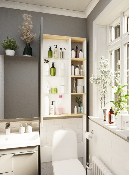 Шкаф пенал 1MarKa Gaula 60Н У92548 над унитазом Графит матовый Шкаф пенал 1MarKa Gaula 60Н У92548 над унитазом Графит матовый